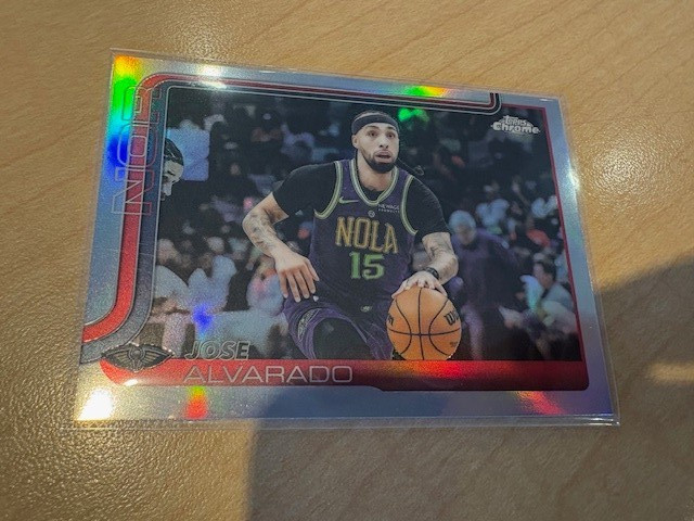 2025-26 Topps Chrome Refractor Jose Alvarado #144 – New Orleans Pelicans