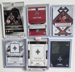 Jackie Young Las Vegas Aces 2022 Panini WNBA 6-Card Lot Autos Rookie Mem