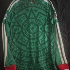 adidas Mexico National Team Soccer Jersey Green Long Sleeve Patch Size M