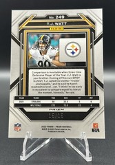 Panini 2022 Prizm T.J. Watt Pink Disco /15 *** Book End***