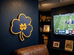 Notre Dame Fighting Irish Shamrock Wall Art 3D Sign ND Clover Shelf Desk Decor