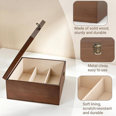 Trading Card Storage Box, Holds 1800+ Cards 11.4X10.4X4.3 Inches, Brown