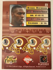 1996 Collectors Edge Quantum Motion #23 Michael Westbrook Football Card