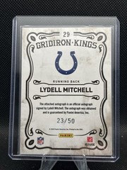 2010 Panini Threads LYDELL MITCHELL Baltimore Colts Gridiron Kings AUTO 23/50
