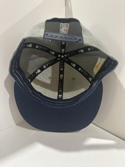 Indiana Pacers New Era 9FIFTY Snapback Hat Gray Navy NBA Flat Brim
