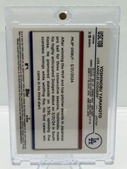 2024 Topps Chrome – Yoshinobu Yamamoto #18 Green Refractor /99 (RC)