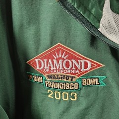 VTG Colorado State Rams Quarter Zip Mens XL Green Long Sleeve Pullover 2003 Y2K
