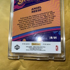 2024 Prizm WNBA Angel Reese Groovy Red /99 #12 MINT ROOKIE Chicago Sky SP