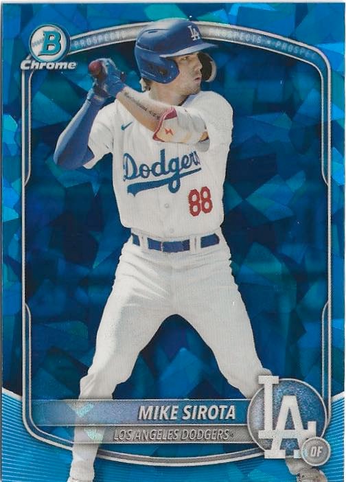 2025 Bowman Draft Chrome Sapphire Mike Sirota RC #BDC-11 Los Angeles Dodgers