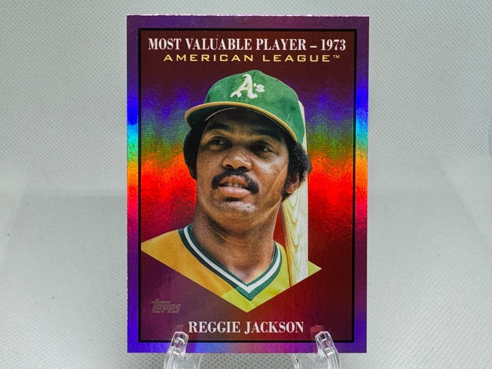 Reggie Jackson 2025 Topps Update Series (SP) Pink MVP 1973 Redesign #MV-30 A’s