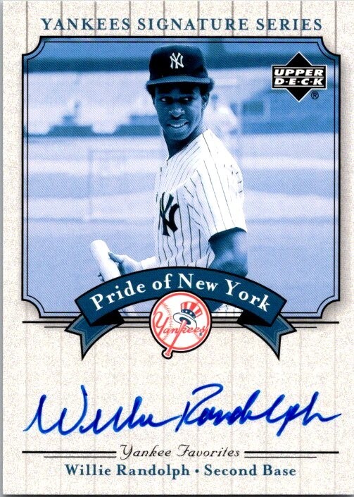 2003 Upper Deck Yankees Signature Series WILLIE RANDOLPH AUTO Insert MINT