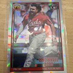 Sal Stewart – 2026 Topps Chrome Baseball 75th Rookie RC Refractor 91CB-21 Reds