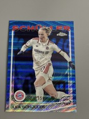 Lea Schuller 2024-25 Topps Chrome Women’s UEFA /150 Blue Wave #97 Bayern Munich