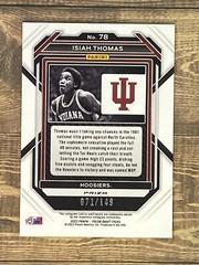 2023 Panini Prizm Isiah Thomas Indiana Lot (6) – Silver Green Purple Orange Ice