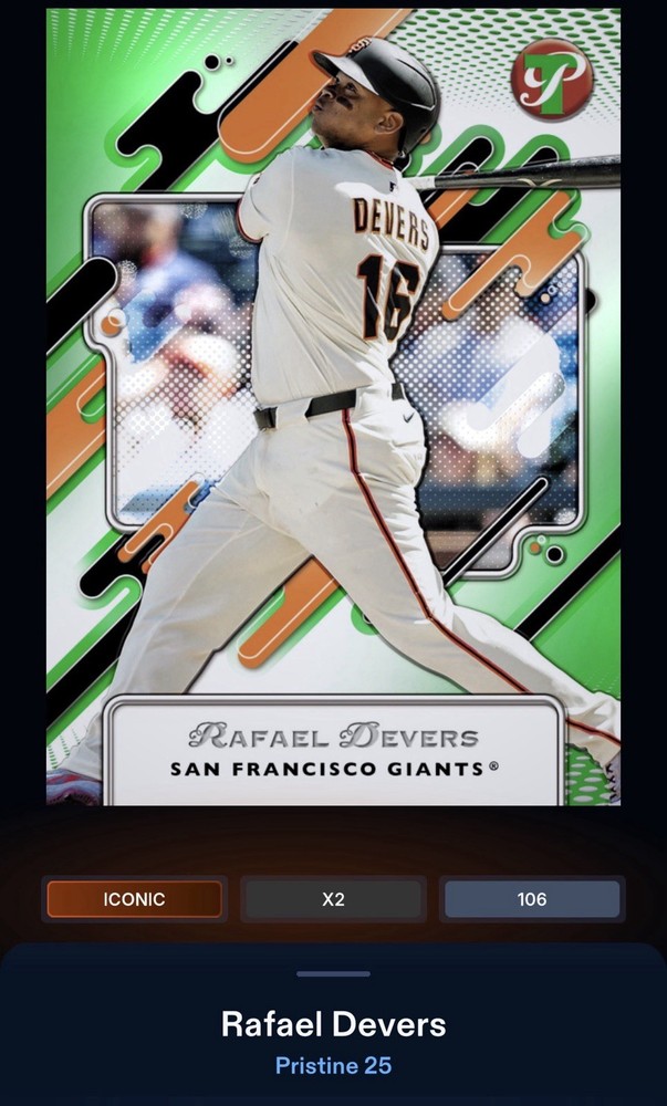 26 Topps Bunt DIGITAL Pristine Green ICONIC Rafael Devers