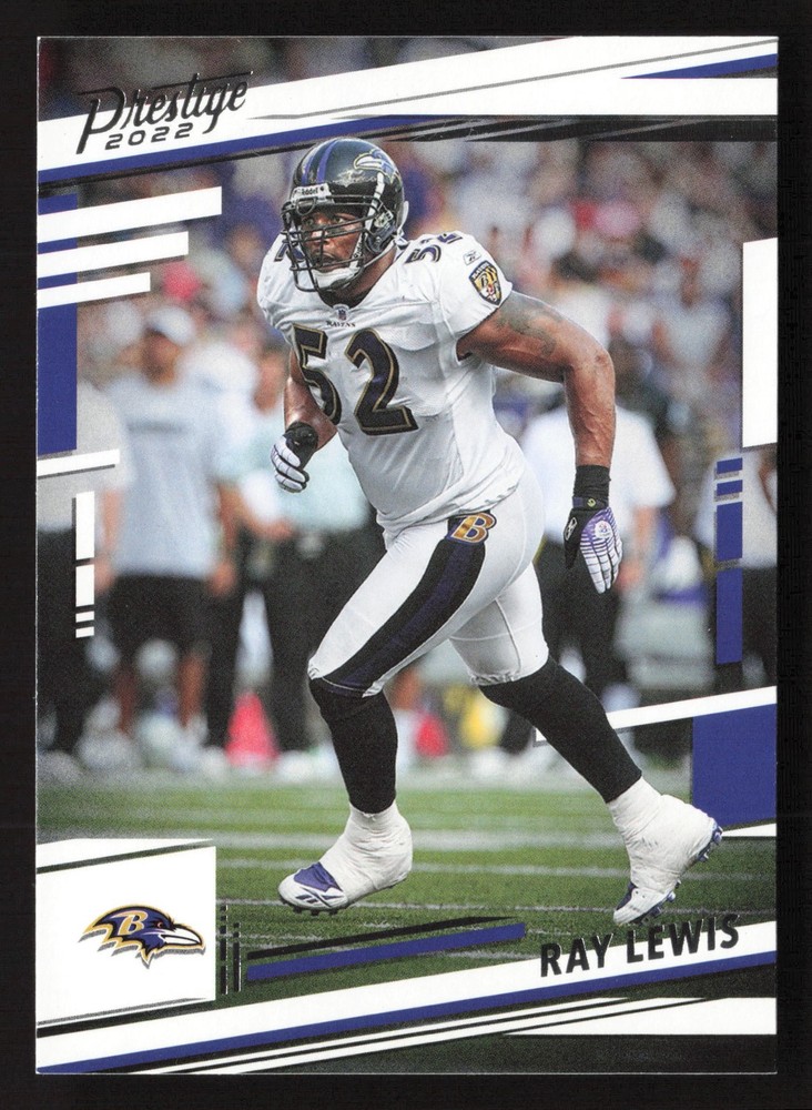 2022 Panini Prestige #28 Ray Lewis Xtra Points Purple #/199 Baltimore Ravens