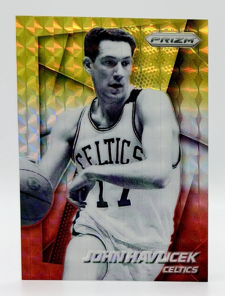 2014-15 Panini Prizm Red Yellow Mosaic #230 John Havlicek Boston Celtics