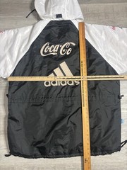 Argentina Jacket Mens Large Black White Soccer Adidas Coca Cola AFA Windbreaker
