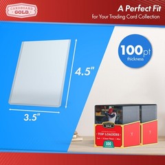 – 100pt Top Loaders for Cards – 25 Count – Premium 3×4 Inch Trading Card Topl…