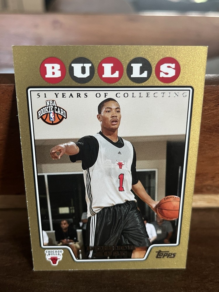 2008-09 Topps #196 Derrick Rose Gold RC /2008 Rookie Chicago Bulls MVP