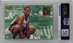 Dennis Rodman Signed 1993-94 Fleer Ultra Rebound King Spurs NBA Card #10 PSA