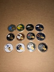 Lot Of 12 NFL Team Souvenir Challenge Coins