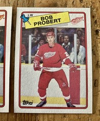 BOB PROBERT 💪🏻💥Lot Of (2) 1988-89 Rookie Cards (1) OPC & (1) Topps Red Wings
