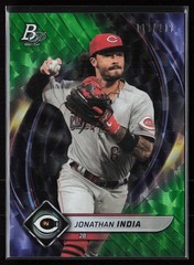 Jonathan India 2022 Bowman Platinum #38 Emerald Ice Foilboard SN Cincinnati Reds