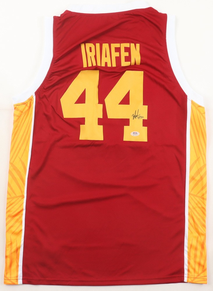 Authentic Kiki Iriafen Signed Autographed USC Trojans Jersey PSA Mystics WNBA
