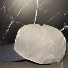 Pro Standard New York Yankees Snapback Hat Gray Navy Brim Embroidered