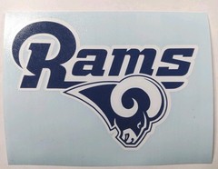Los Angeles Throwback RAMS LOGO VINYL DECAL STICKER SIZE 4.5 X 3.5 INCH