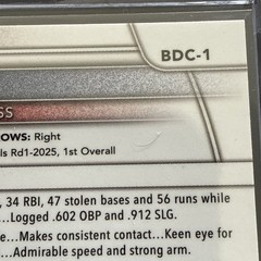 2025 Bowman Draft – ELI WILLITS – 1st Bowman Chrome Blue Refractor /150 BDC-1