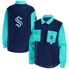 Women&rsquo;s WEAR by Erin Andrews Deep Sea Blue/Light Blue Seattle Kraken Colorblock