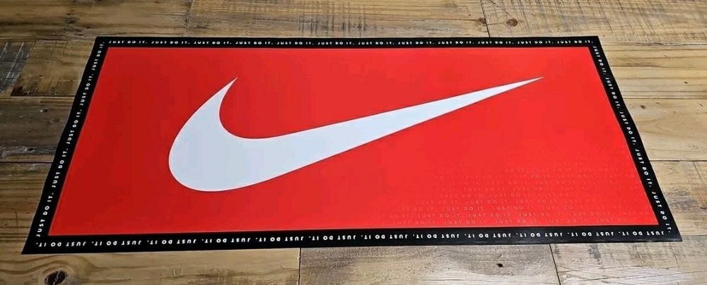 Vintage 1998 Nike Swoosh Poster “Just Do It” 15.5 X 35 inches