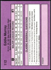 1991 Classic Game – Purple HOF #112 Eddie Murray FREE SHIPPING!