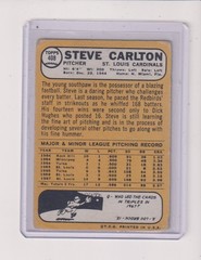 1968 TOPPS #408 STEVE CARLTON IN VG CONDITION – ST. LOUIS CARDINALS