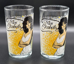 WWF WWE Wrestling Drinking Glass 1988 Miss Elizabeth 4.75&Prime; Tall WWE Titan Sports