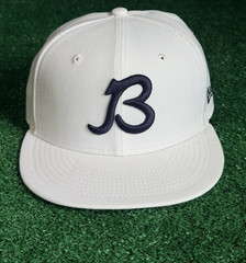 Chicago Bears New Era 59fifty B Logo Fitted Hat Size 6 7/8 White Navy Blue, New