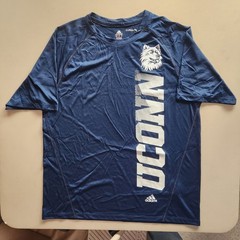 Men&rsquo;s M 2012 UConn Huskies Adidas Climalite Blue Polyester Short Sleeve Shirt