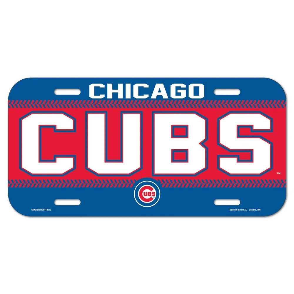CHICAGO CUBS 6&Prime;x12&Prime; OFFICIAL LOGO LICENSE PLATE CAR NEW WINCRAFT 🐻