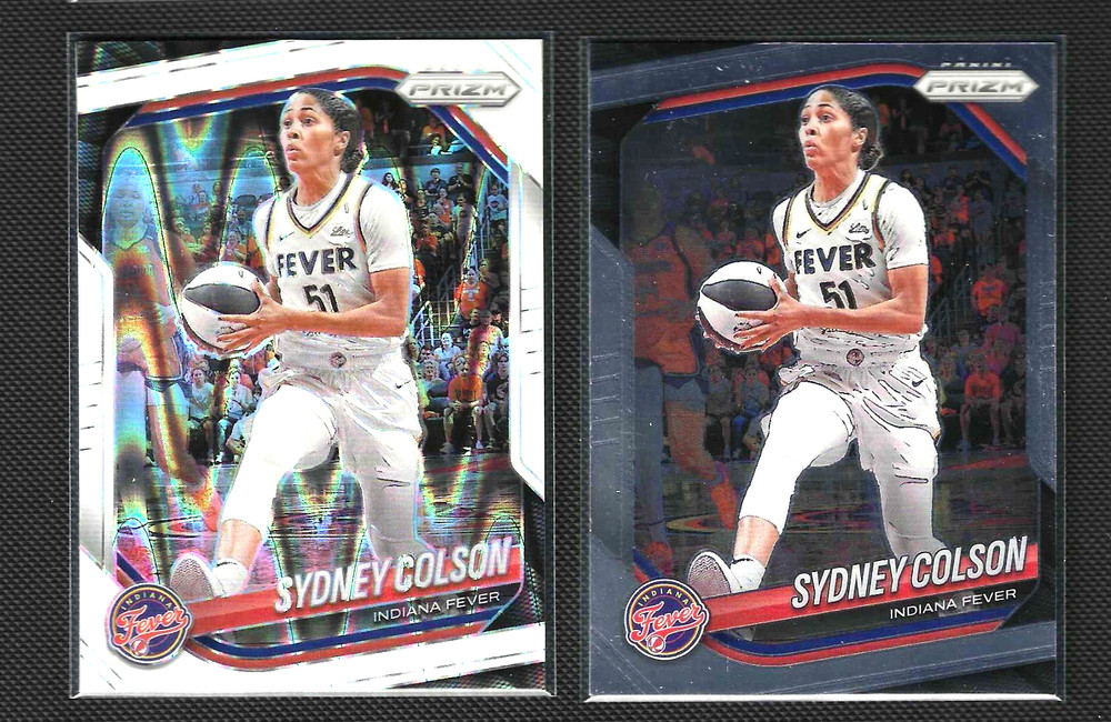 SYDNEY COLSON 2 Card Lot 2025 Panini Prizm WNBA White Seismic / Base #1