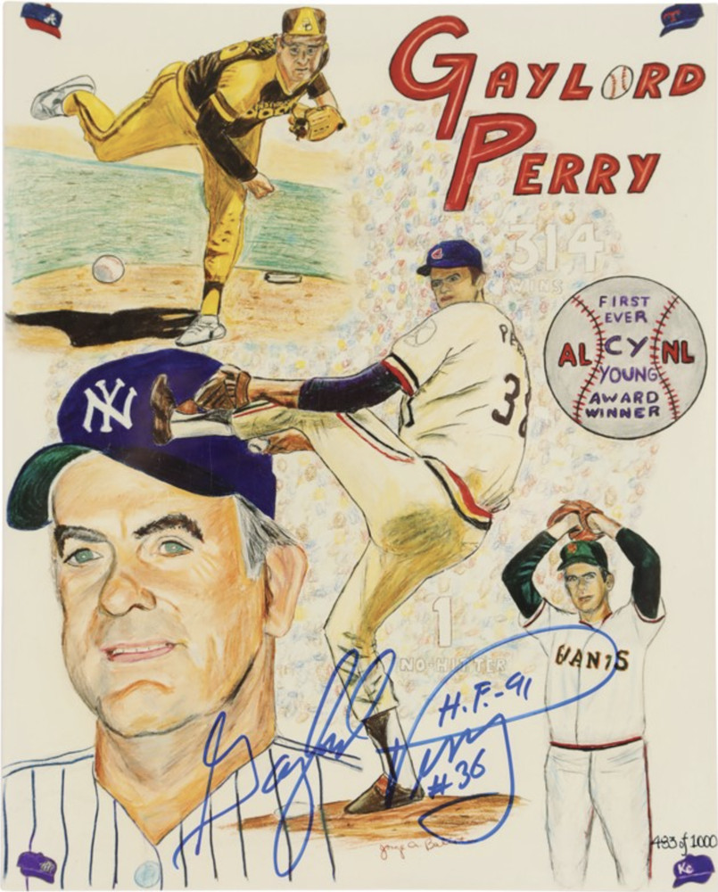 Gaylord Perry HOF Pitcher Giants Autographed Signed 8×10 Photo AMCo COA 13916