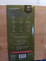 ROYAL CRAFT WOOD Bamboo Cutting Board with Juice Groove – 15L x 10W, Natural