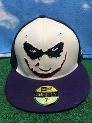 Joker Hat Cap Batman The Dark Knight DC Comics Vintage New Era size 7 Fitted H13