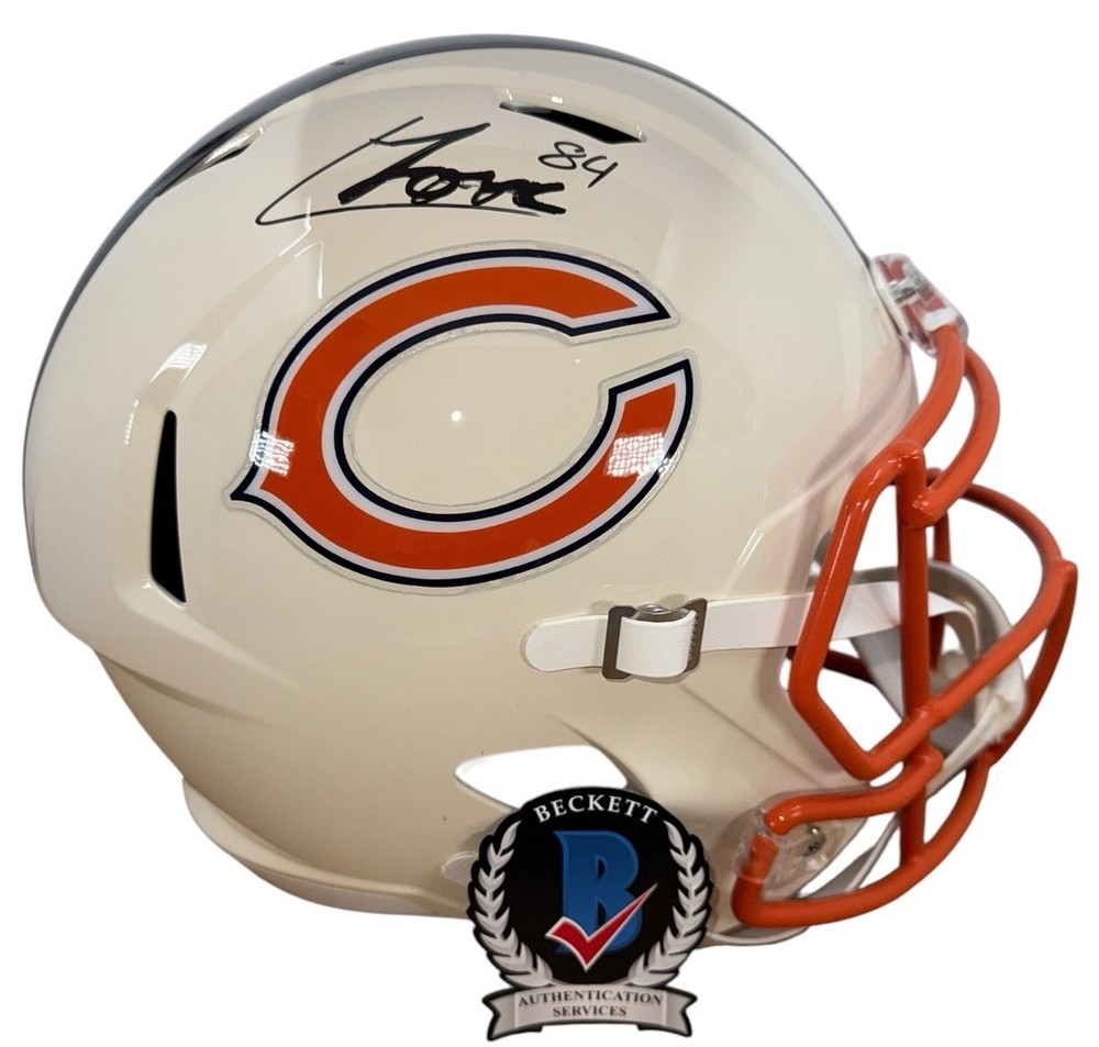 COLSTON LOVELAND SIGNED CHICAGO BEARS FULL SIZE RETRO HELMET BECKETT 4W836703