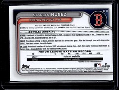 2024 Bowman Chrome Sapphire Edition #BCP-207 Starlyn Nunez Prospects Gold #/50