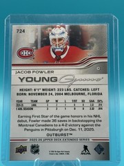 2025-26 Upper Deck Silver OUTBURST – JACOB FOWLER #724 RC