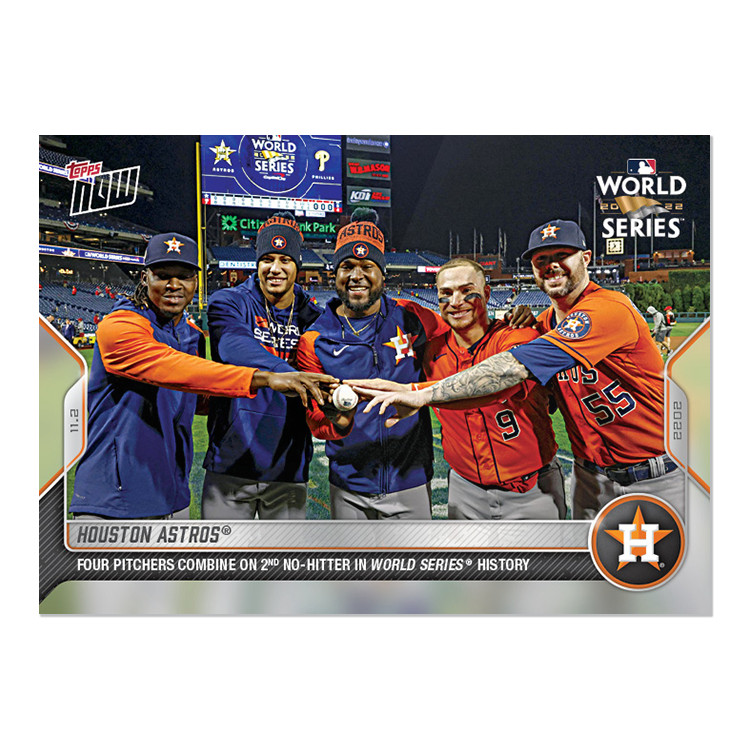 Houston Astros First Combined World Series No Hitter MLB TOPPS NOW 1150 In Hand