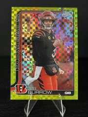 #61 Joe Burrow 2025 Topps Chrome – Lime Green X-Fractor