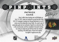 2022-23 Upper Deck MVP #PP-1 Patrick Kane Pinpoints Gold